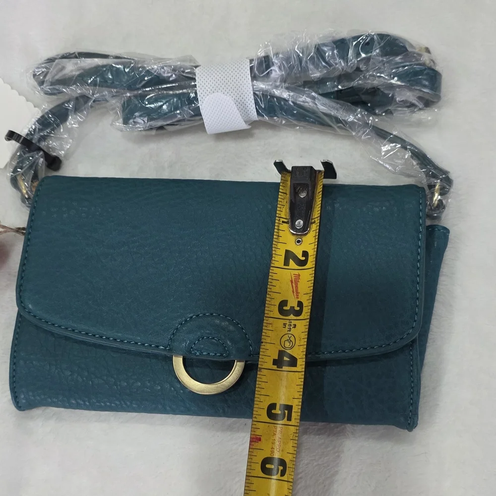Ampere Creations Teal Soft Vegan leather Crossbody Bag Wallet